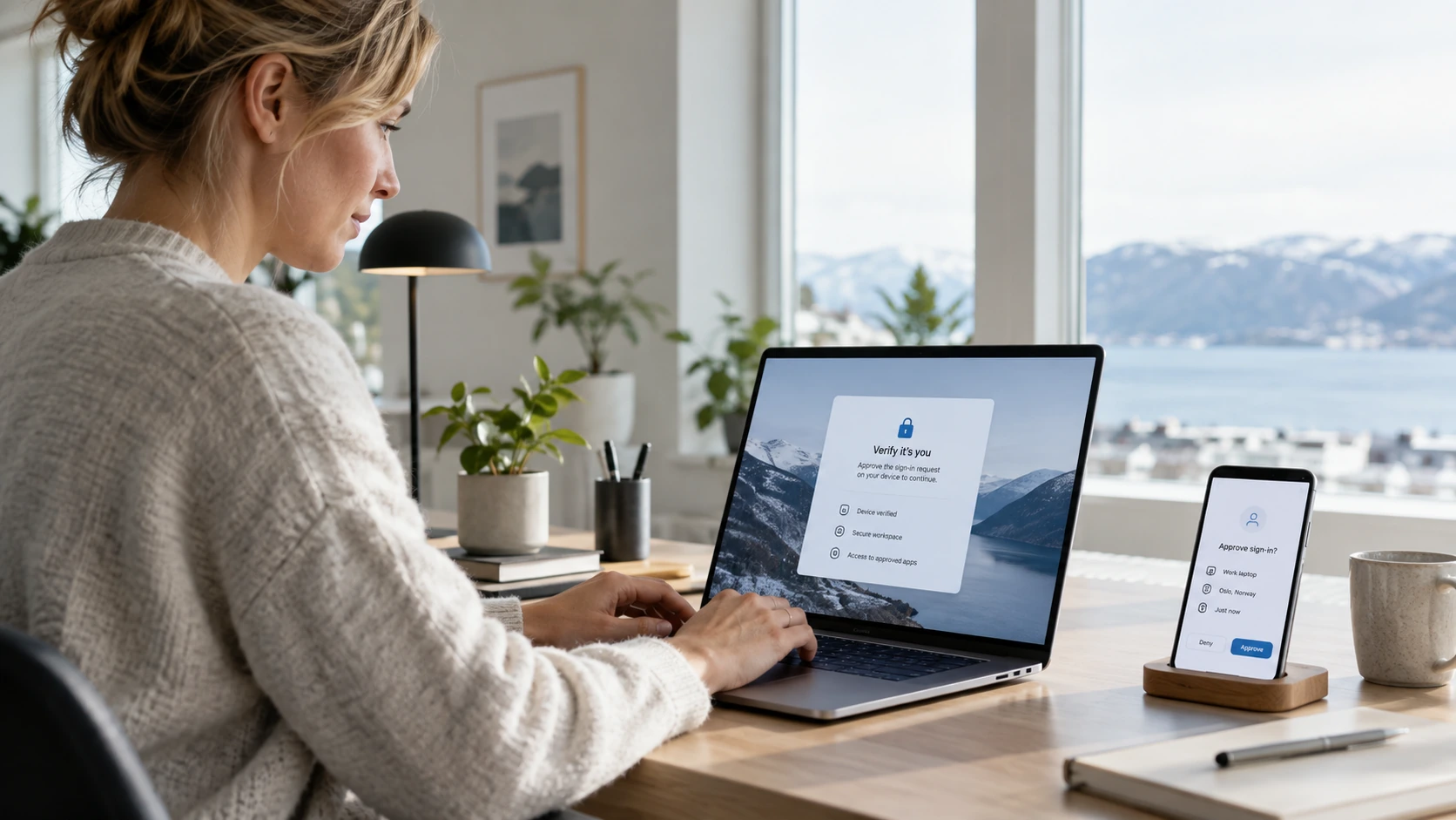 Professionals using business applications together from laptops and mobile devices